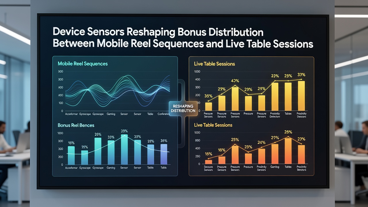 Visualisierung von Sensor-basierten Verknüpfungen zwischen mobilen Slots und Live-Dealer-Sessions